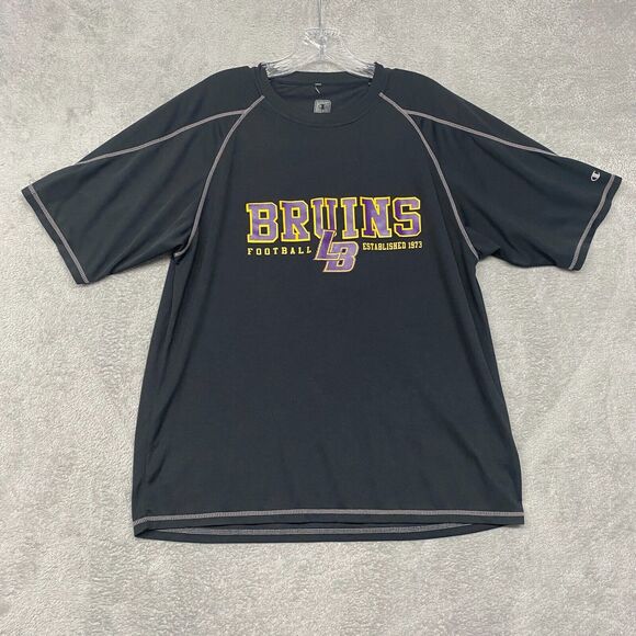 Bruins Shirt Mens Large Black Champion Tee Short Sleeve Performance Football - Picture 1 of 9